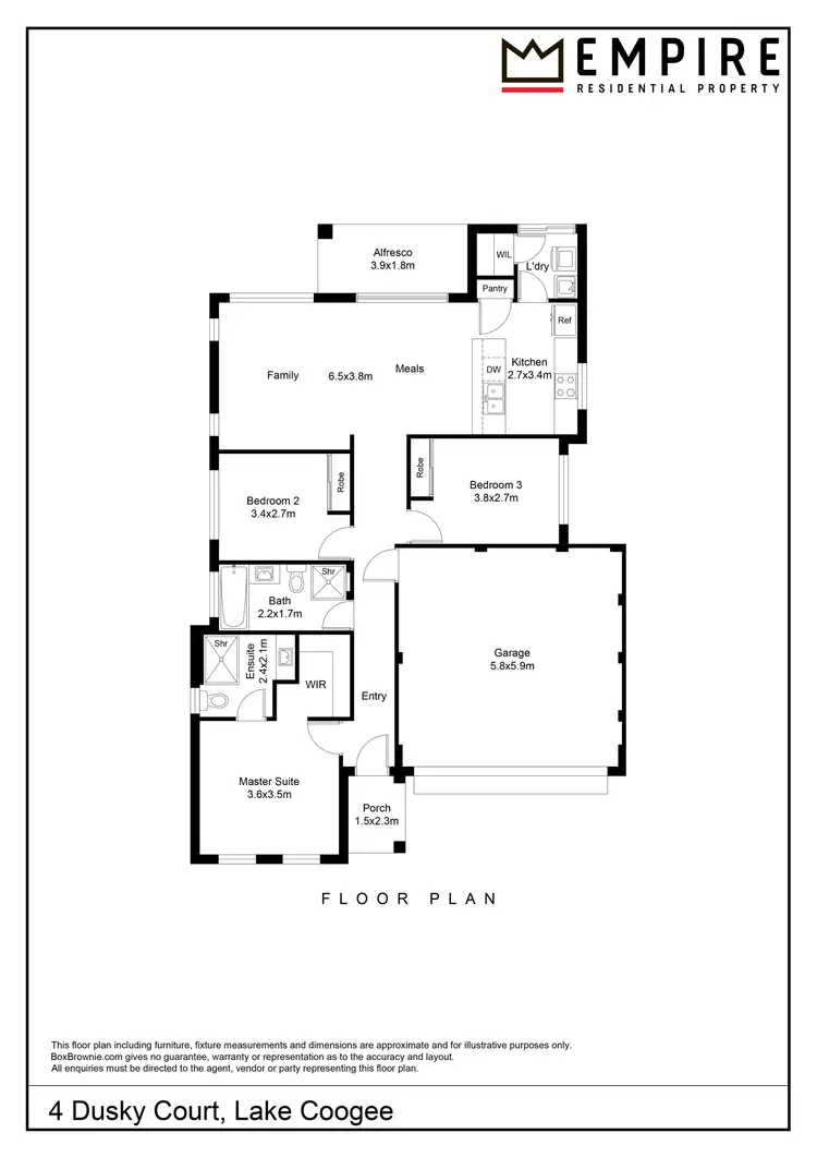 Floorplan of Homely house listing, 4 Dusky Court, Lake Coogee WA 6166