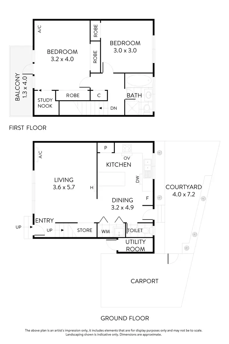 Floorplan of Homely townhouse listing, 8/40 Middle Road, Maribyrnong VIC 3032
