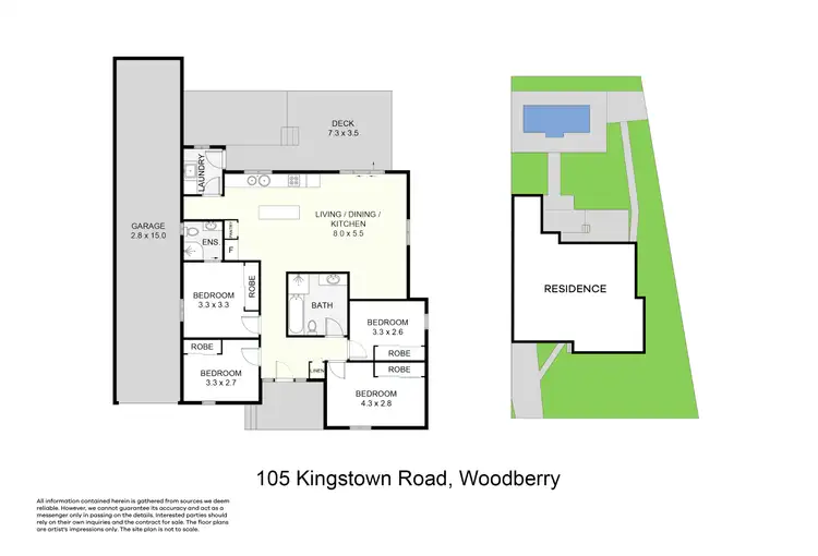 Floorplan of Homely house listing, 105 Kingstown Road, Woodberry NSW 2322