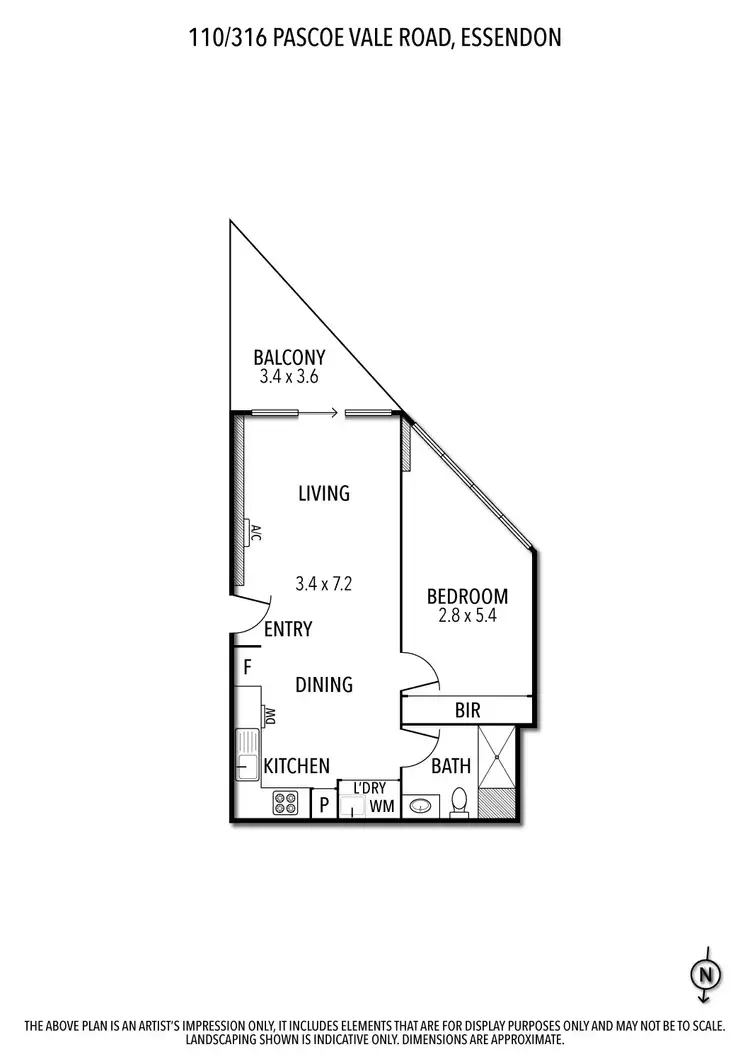 Floorplan of Homely apartment listing, 110/316 Pascoe Vale Road, Essendon VIC 3040