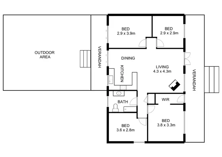 Floorplan of Homely house listing, 1 Lombard Street, Coolongolook NSW 2423