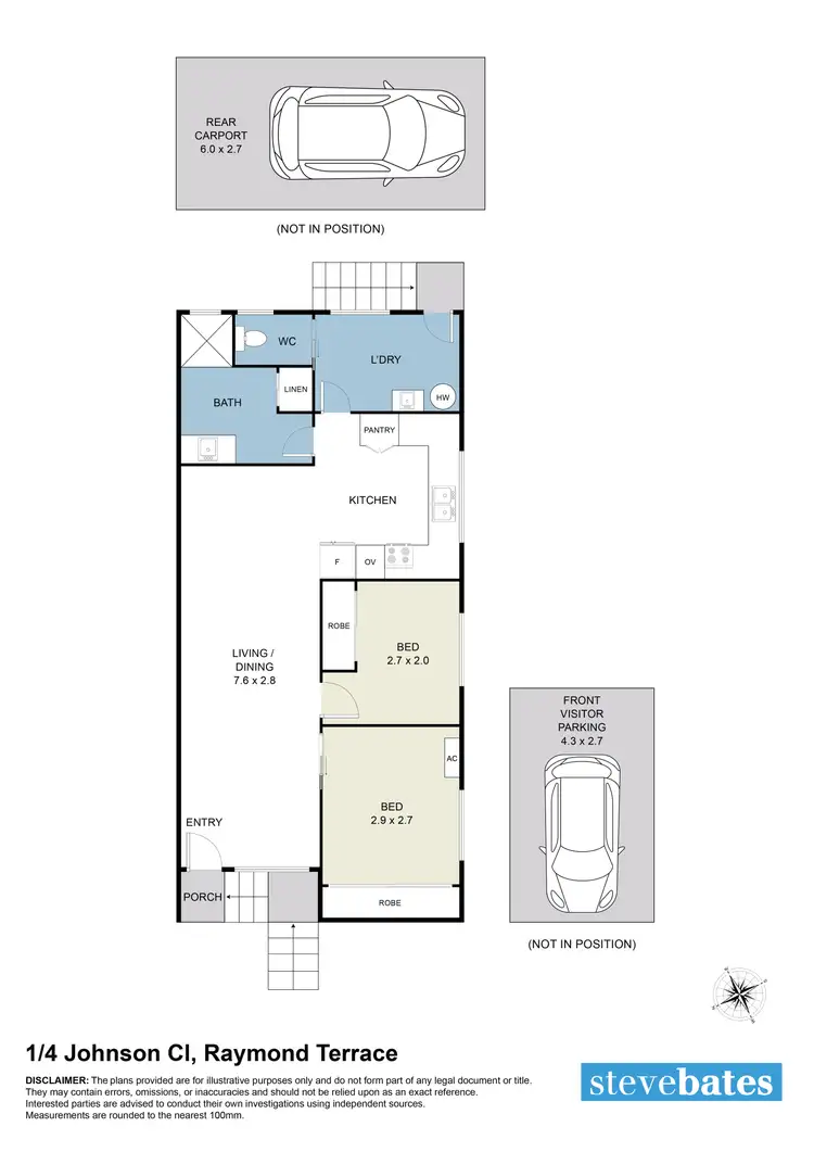 Floorplan of Homely semi-detached listing, 1/4 Johnson Close, Raymond Terrace NSW 2324