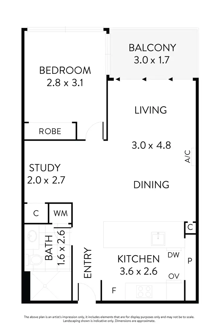 Floorplan of Homely apartment listing, 1208/51 Homer Street, Moonee Ponds VIC 3039