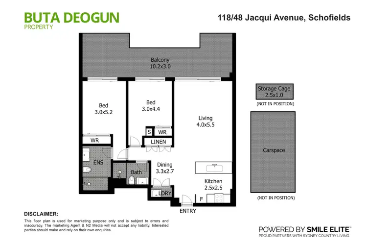 Floorplan of Homely unit listing, 118/48 Jacqui Avenue, Schofields NSW 2762