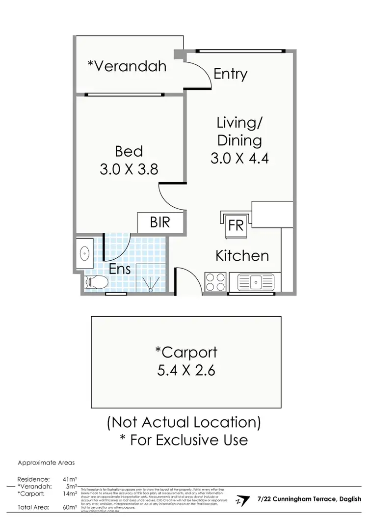 Floorplan of Homely apartment listing, 7/22 Cunningham Terrace, Daglish WA 6008