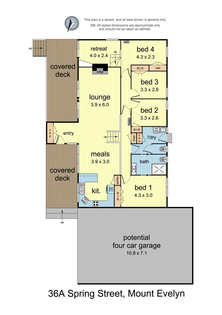 Floorplan of Homely house listing, 36A Spring Street, Mount Evelyn VIC 3796