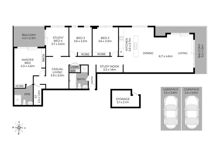 Floorplan of Homely unit listing, 132/3 Gerbera Place, Kellyville NSW 2155