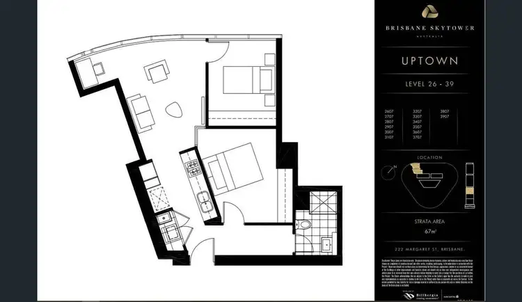 Floorplan of Homely apartment listing, 2907/222 MARGARET STREET, Brisbane City QLD 4000