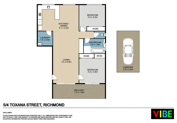 Floorplan of Homely unit listing, 5/4 Toxana Street, Richmond NSW 2753
