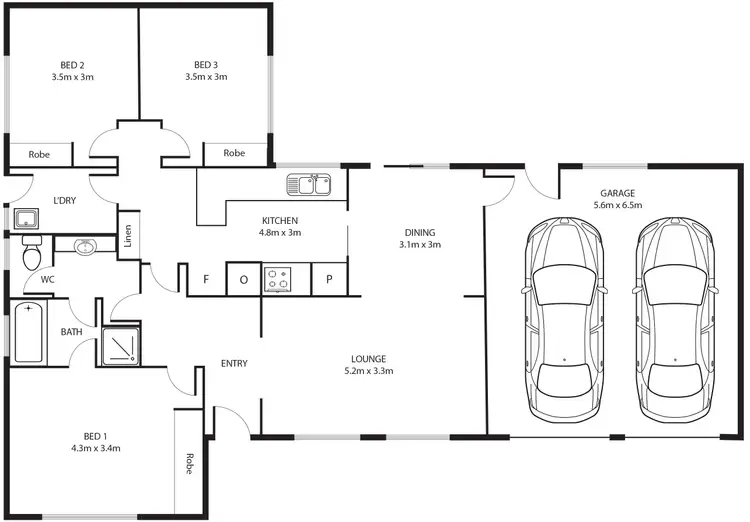 Floorplan of Homely townhouse listing, 3/35 Lansell Circuit, Wanniassa ACT 2903