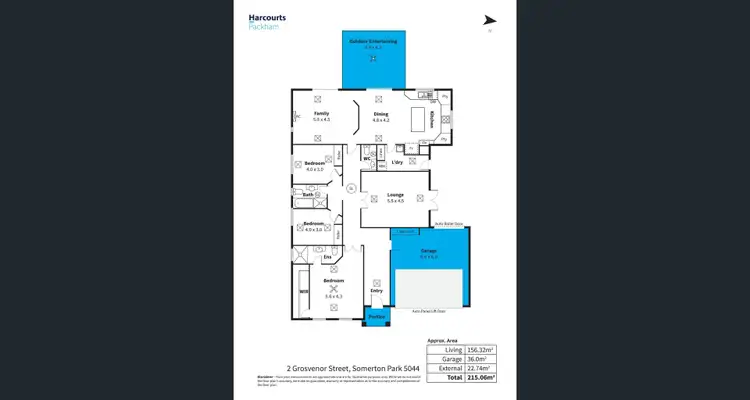 Floorplan of Homely house listing, 2 Grosvenor Street, Somerton Park SA 5044