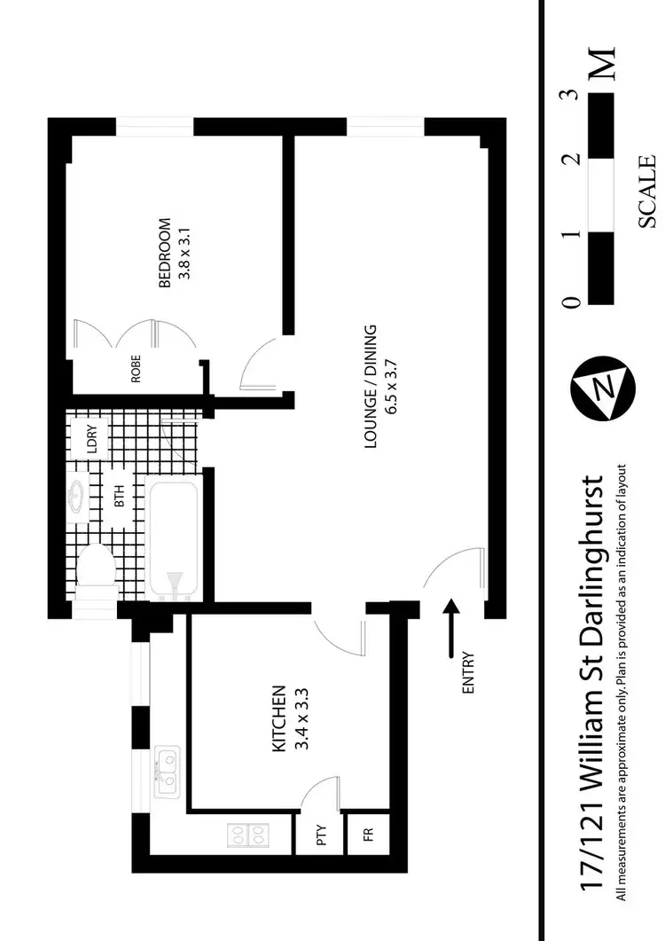 Floorplan of Homely apartment listing, 17/121 William Street, Darlinghurst NSW 2010