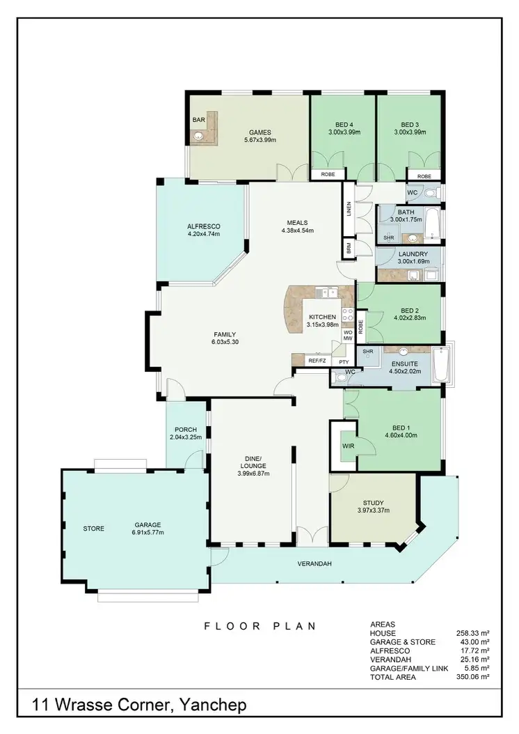 Floorplan of Homely house listing, 11 Wrasse Corner, Yanchep WA 6035