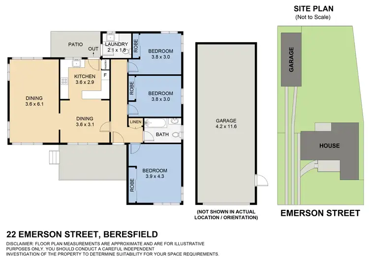 Floorplan of Homely house listing, 22 Emerson street, Beresfield NSW 2322
