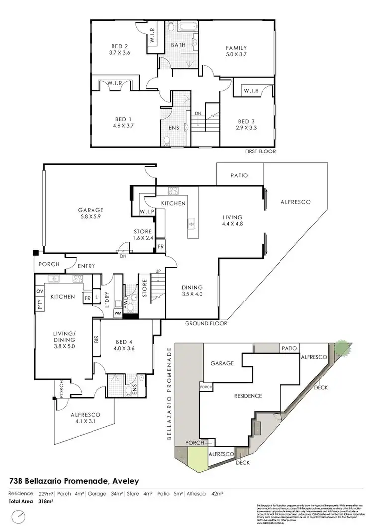 Floorplan of Homely house listing, 73b Bellazario Promenade, Aveley WA 6069