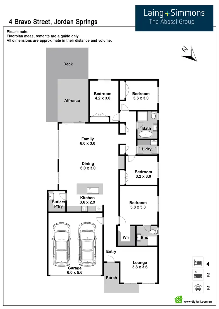 Floorplan of Homely house listing, 4 Bravo Street, Jordan Springs NSW 2747