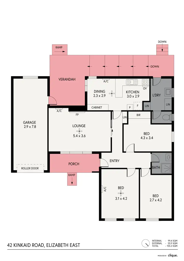 Floorplan of Homely house listing, 42 Kinkaid Road, Elizabeth East SA 5112