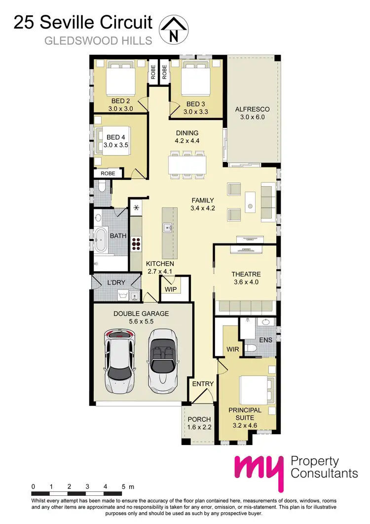 Floorplan of Homely house listing, 25 Seville Circuit, Gledswood Hills NSW 2557