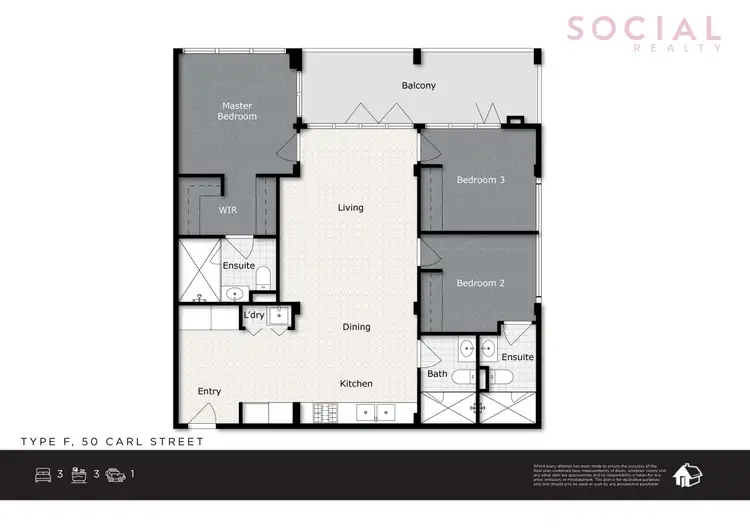 Floorplan of Homely apartment listing, 50 Carl Street, Woolloongabba QLD 4102