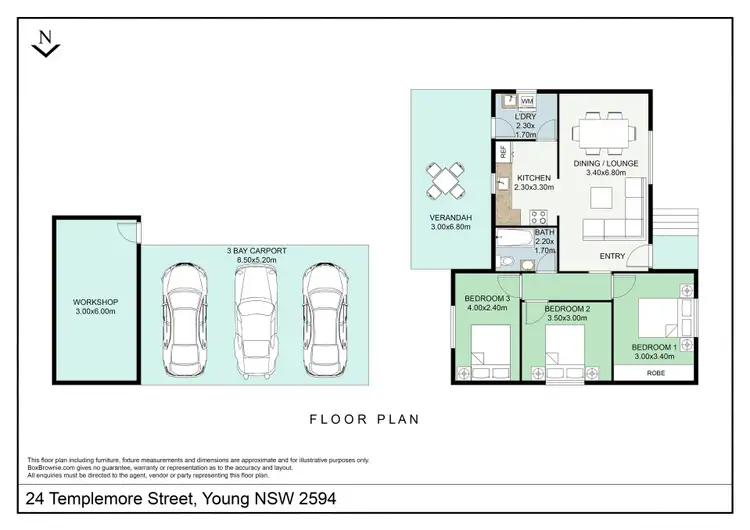Floorplan of Homely house listing, 24 Templemore Street, Young NSW 2594