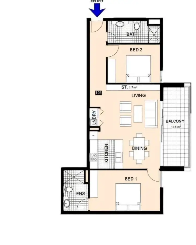Floorplan of Homely apartment listing, 401/538-546 Canterbury Road, Campsie NSW 2194