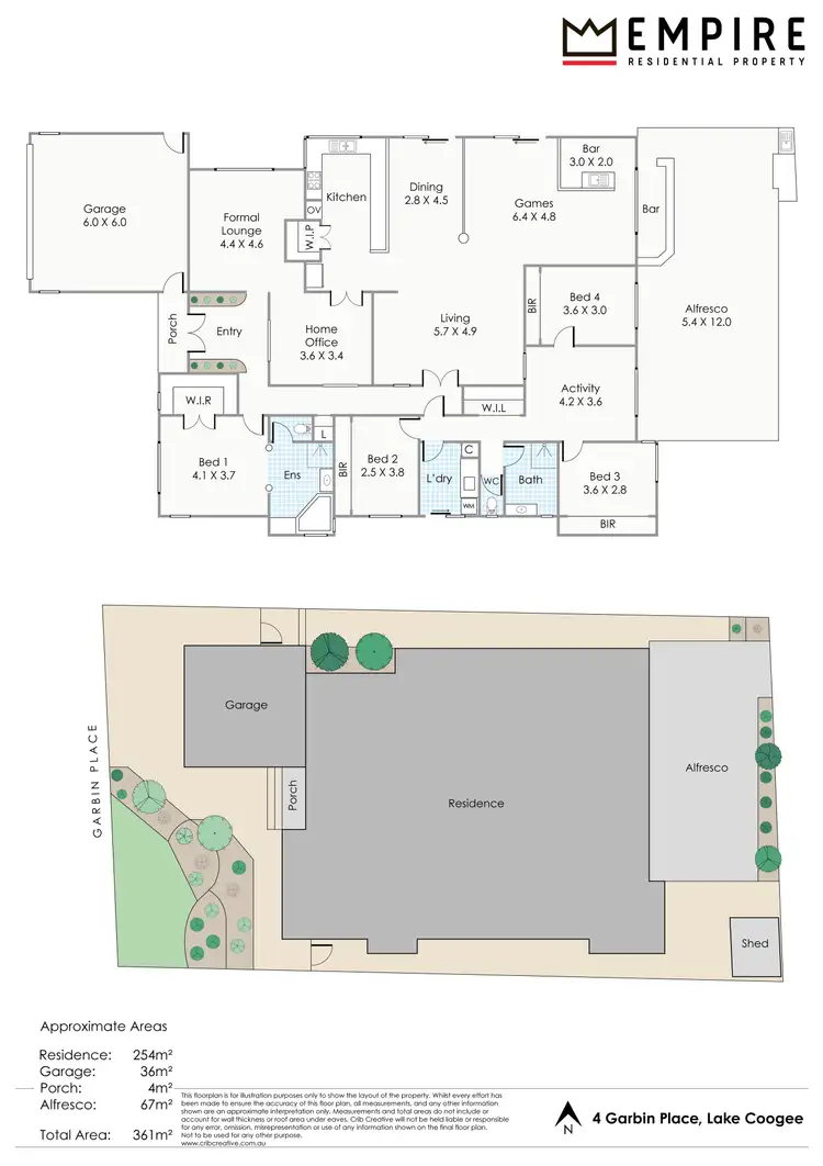 Floorplan of Homely house listing, 4 Garbin Place, Lake Coogee WA 6166