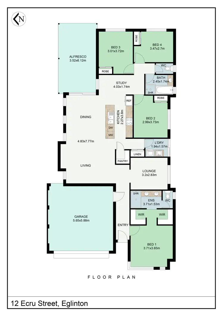 Floorplan of Homely house listing, 12 Ecru Street, Eglinton WA 6034