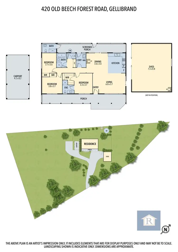 Floorplan of Homely rural property listing, 420 Old Beech Forest Road, Gellibrand VIC 3239