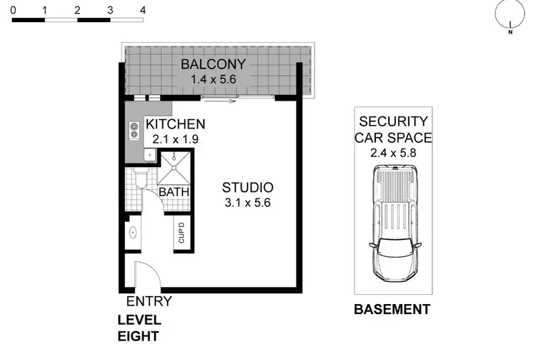 Floorplan of Homely apartment listing, 809/79-85 Oxford Street, Bondi Junction NSW 2022