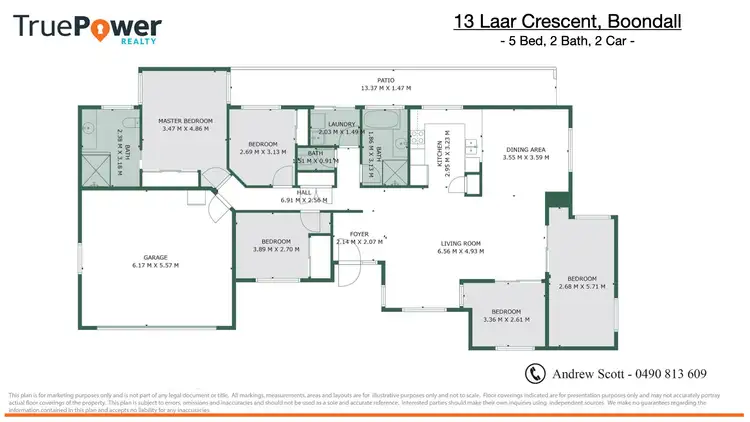 Floorplan of Homely house listing, 13 Laar Crescent, Boondall QLD 4034