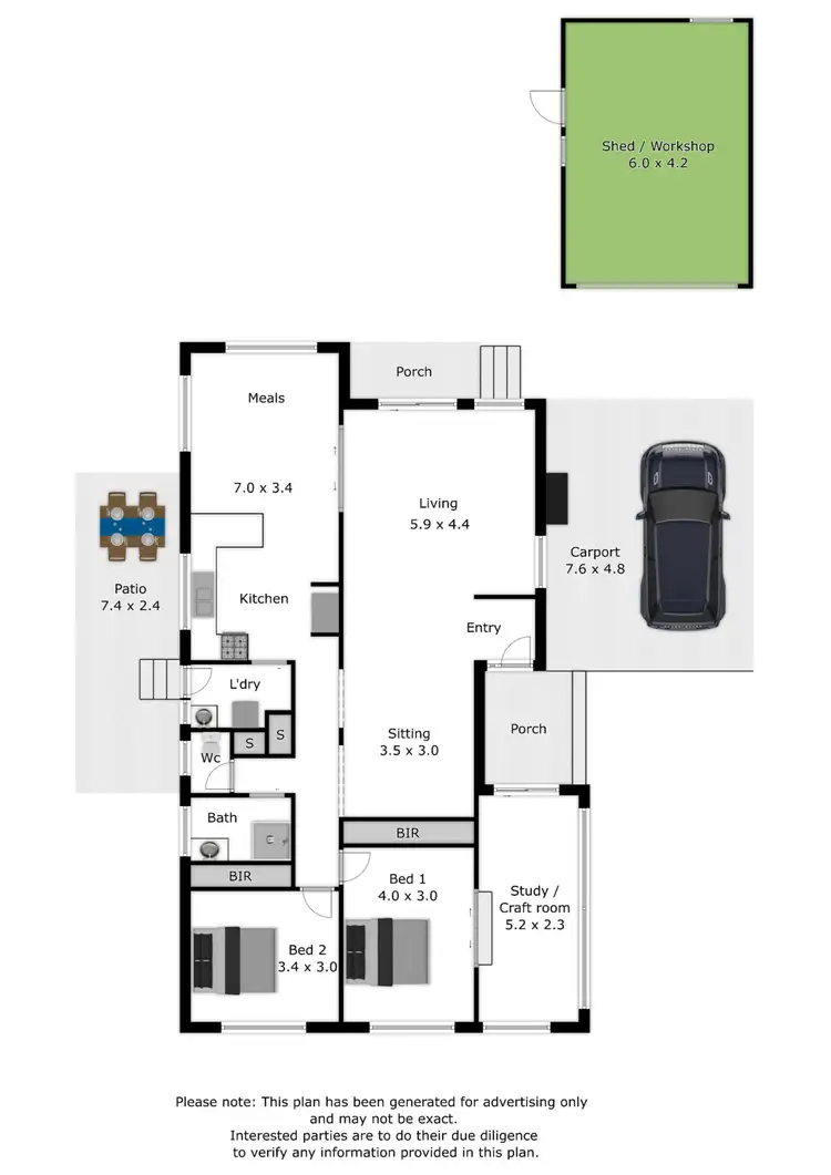 Floorplan of Homely house listing, 25 Gallipoli Street, Corowa NSW 2646