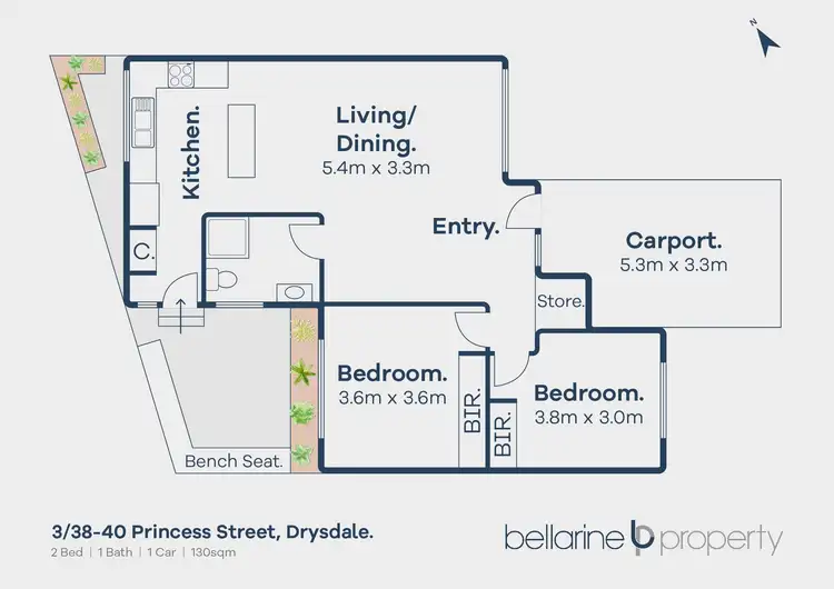 Floorplan of Homely unit listing, 3/38-40 Princess Street, Drysdale VIC 3222