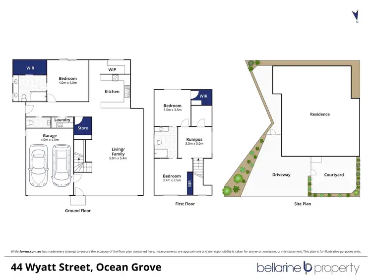 Floorplan of Homely townhouse listing, 44 Wyatt Street, Ocean Grove VIC 3226