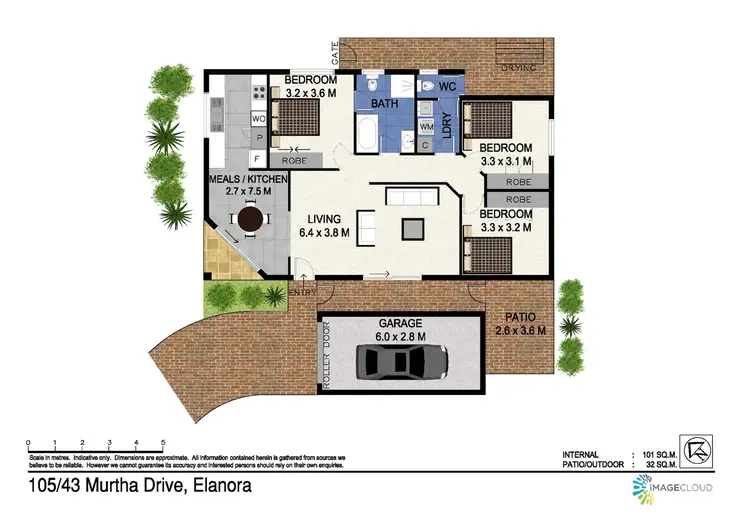 Floorplan of Homely villa listing, 105/43 Murtha Drive, Elanora QLD 4221