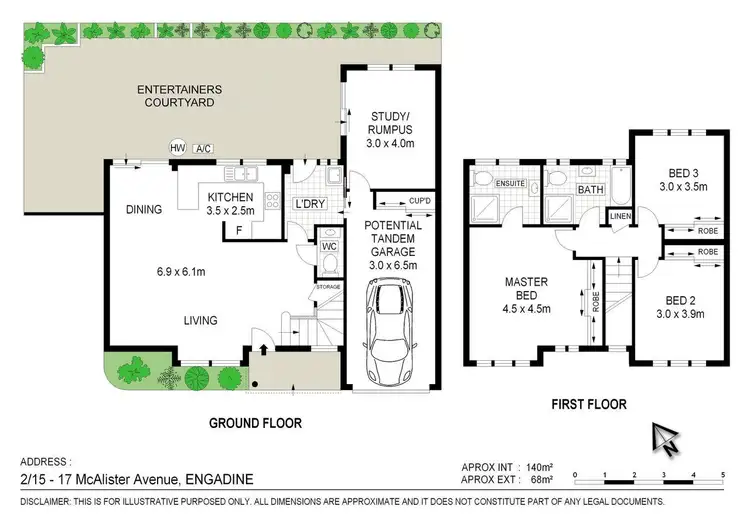 Floorplan of Homely townhouse listing, 2/15-17 McAlister Ave, Engadine NSW 2233