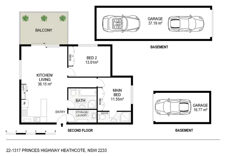 Floorplan of Homely apartment listing, 22/1317 Princes Hwy, Heathcote NSW 2233