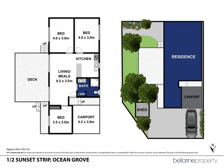 Floorplan of Homely house listing, 1/2 Sunset Strip, Ocean Grove VIC 3226