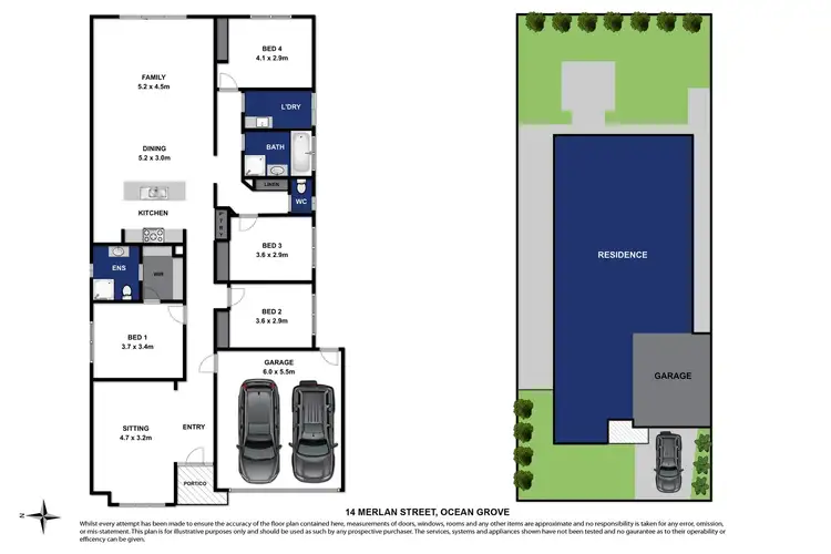 Floorplan of Homely house listing, 14 Merlan Street, Ocean Grove VIC 3226
