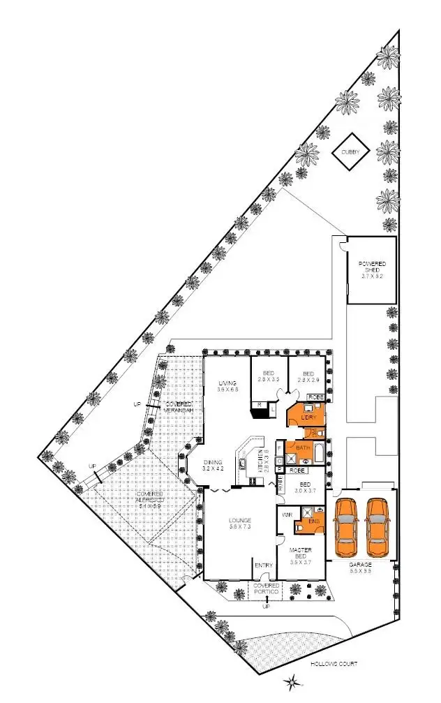 Floorplan of Homely house listing, 24 Hollows Court, Grovedale VIC 3216
