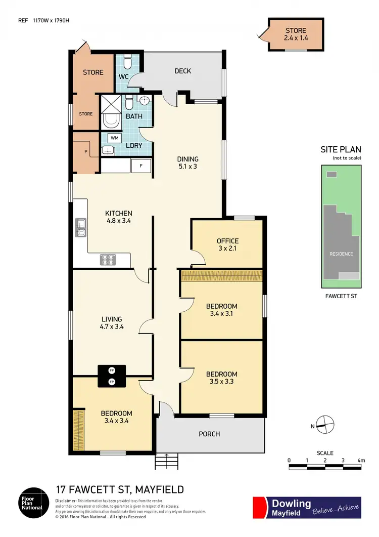 Floorplan of Homely house listing, 17 Fawcett Street, Mayfield NSW 2304