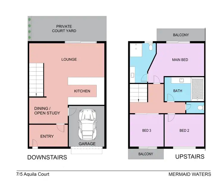 Floorplan of Homely apartment listing, 7/5 Aquila Court, Mermaid Waters QLD 4218