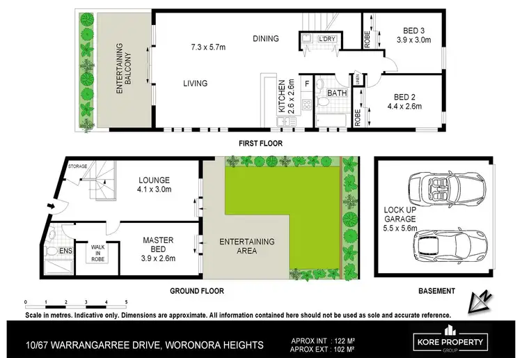Floorplan of Homely townhouse listing, 10/67 Warrangarree Drive, Woronora Heights NSW 2233