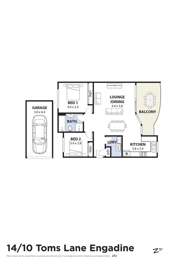 Floorplan of Homely unit listing, 14/10 Toms Lane, Engadine NSW 2233