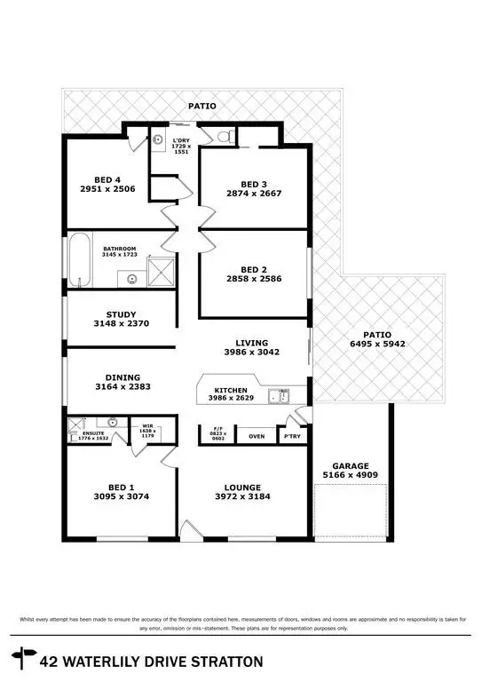 Floorplan of Homely house listing, 42 Waterlily Drive, Stratton WA 6056