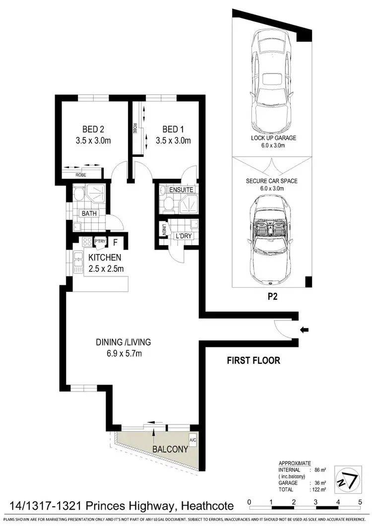 Floorplan of Homely apartment listing, 14/1317 Princes Hwy, Heathcote NSW 2233