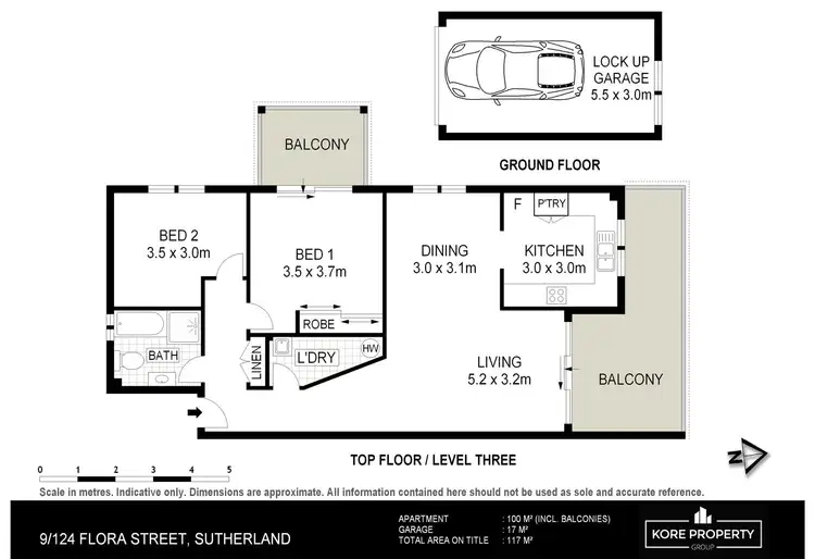 Floorplan of Homely apartment listing, 9/124 Flora Street, Sutherland NSW 2232