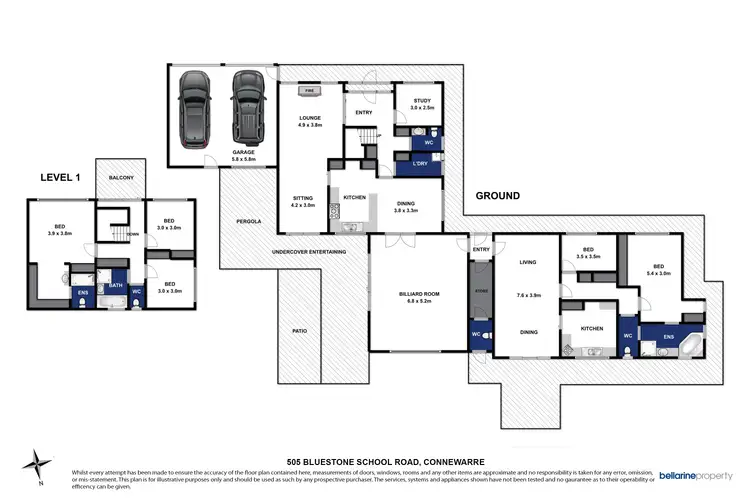 Floorplan of Homely rural property listing, 505 Bluestone School Road, Barwon Heads VIC 3227