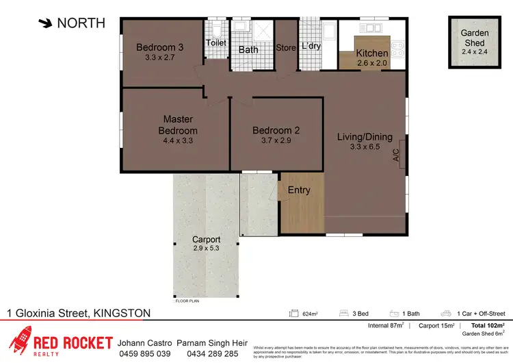 Floorplan of Homely house listing, 1 Gloxinia Street, Kingston QLD 4114