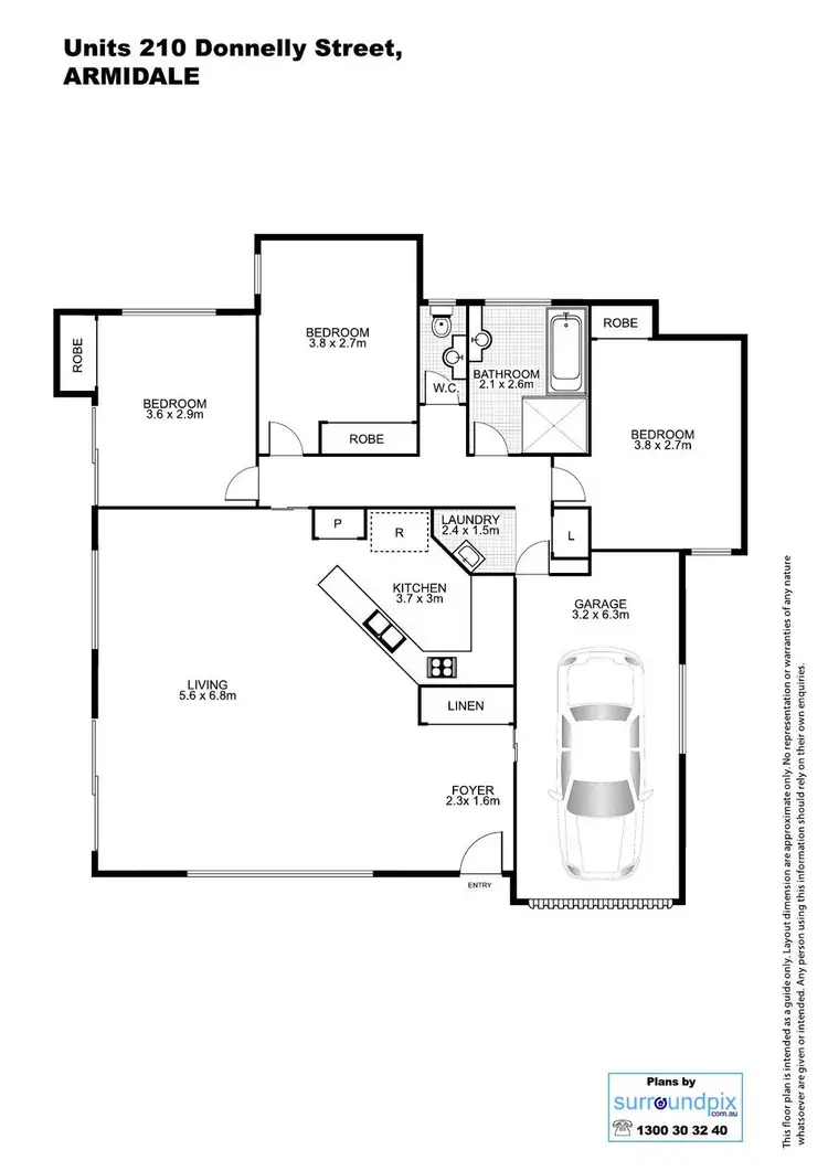 Floorplan of Homely villa listing, 3/210-216 Donnelly Street, Armidale NSW 2350