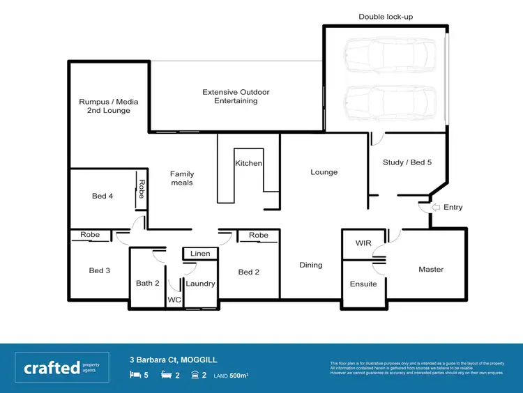 Floorplan of Homely house listing, 3 Barbara Court, Moggill QLD 4070